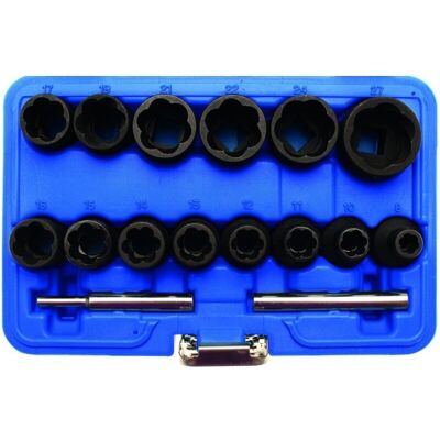 BGS TECHNIC - Extracteur spiral-carré 1/2 - 8-27 mm - 16 pcs - Jeu d’extracteurs - Publicité BGS TECHNIC - Extracteur spiral-carré 1/2 - 8-27 mm - 16 pcs - Jeu d’extracteurs - Publicité