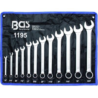 BGS TECHNIC - Ensemble de 12 clés combinées en pouces - Publicité BGS TECHNIC - Ensemble de 12 clés combinées en pouces - Publicité
