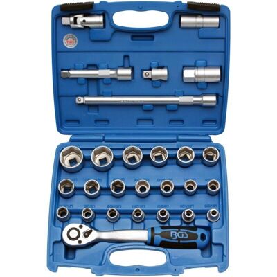 BGS TECHNIC - Set di chiavi a bussola 6 x 1/2' a squadra - 1/2 in - 72 dents - Jeu de cliquets - Publicité BGS TECHNIC - Set di chiavi a bussola 6 x 1/2' a squadra - 1/2 in - 72 dents - Jeu de cliquets - Publicité