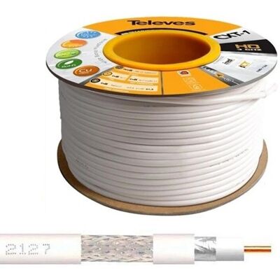 Televes CXT-1 Cables Coaxial Blanco 100m Clase A Televes CXT-1 Cables Coaxial Blanco 100m Clase A