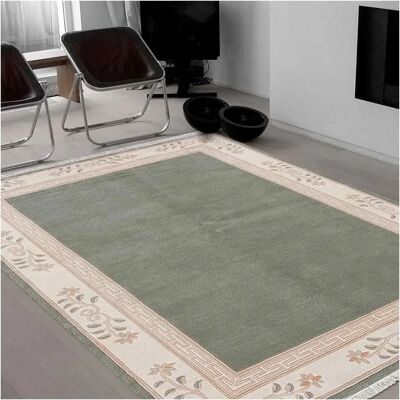 Tapis en laine noué main Luxor 70x140cm - Entrée - Publicité Tapis en laine noué main Luxor 70x140cm - Entrée - Publicité