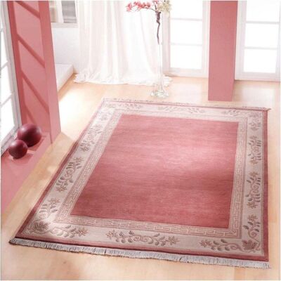 Tapis en laine Luxor - Fait main 90x160cm Rose - Tapis - Publicité Tapis en laine Luxor - Fait main 90x160cm Rose - Tapis - Publicité