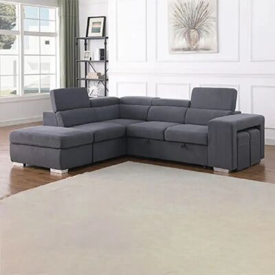 SVEN - Corner Sofa Left - Velours anthracite - Sofa - Publicité SVEN - Corner Sofa Left - Velours anthracite - Sofa - Publicité