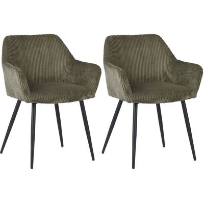 VELVET Velvet Dining Chair - English Green - 2-pack - Dining Chair Set - Publicité VELVET Velvet Dining Chair - English Green - 2-pack - Dining Chair Set - Publicité