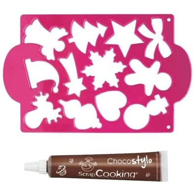 Plaque de découpe de biscuits de Noël Youdoit - 12 formes - Stylo au chocolat - Plastique ABS - Publicité Plaque de découpe de biscuits de Noël Youdoit - 12 formes - Stylo au chocolat - Plastique ABS - Publicité