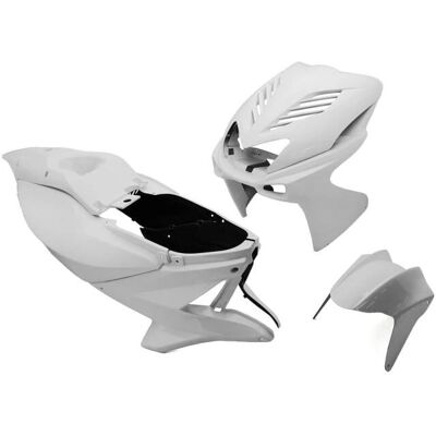 Kit carrosserie Scooter MBK Yamaha - 8 pièces - Blanc brillant - Publicité Kit carrosserie Scooter MBK Yamaha - 8 pièces - Blanc brillant - Publicité