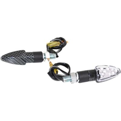 Clignotants Replay Micro Flèche - Universel, 8 LED, Transparent/Carbone - Publicité Clignotants Replay Micro Flèche - Universel, 8 LED, Transparent/Carbone - Publicité