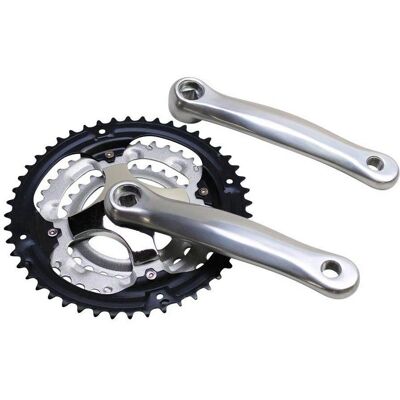 P2R Aluminium MTB Kurbelgarnitur 170mm 48-38-28 - Bike Crankset P2R Aluminium MTB Kurbelgarnitur 170mm 48-38-28 - Bike Crankset