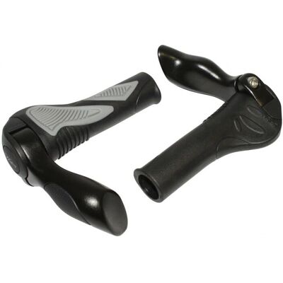 Poignées de vélo Hafny P2R avec embouts intégrés - 130mm - Publicité Poignées de vélo Hafny P2R avec embouts intégrés - 130mm - Publicité