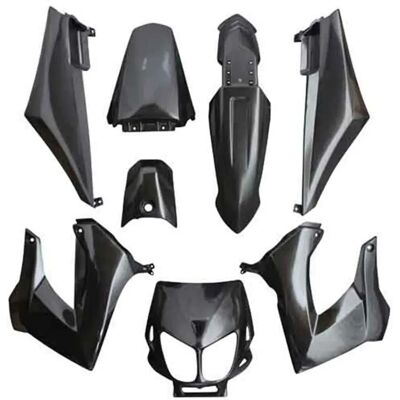 Kit carrosserie noir brillant Tek Origine 8 pièces pour Derbi Senda 2000-2010 - Publicité Kit carrosserie noir brillant Tek Origine 8 pièces pour Derbi Senda 2000-2010 - Publicité