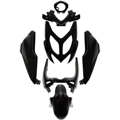 Kit de Carénages Scooter MBK / Yamaha - 7 Pièces - Noir Brillant - Publicité Kit de Carénages Scooter MBK / Yamaha - 7 Pièces - Noir Brillant - Publicité