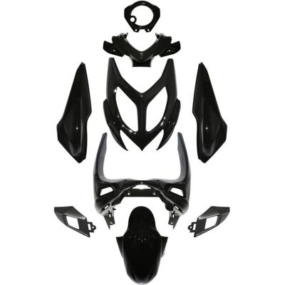 Kit de Carénages Noir Brillant MBK Nitro 50 Yamaha Aerox 50 - Pièces Scooter - Publicité Kit de Carénages Noir Brillant MBK Nitro 50 Yamaha Aerox 50 - Pièces Scooter - Publicité