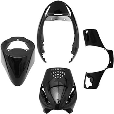 Kit Carrosserie Piaggio 50 Zip - Noir Brillant - Publicité Kit Carrosserie Piaggio 50 Zip - Noir Brillant - Publicité