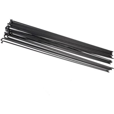 Edelstahl Fahrrad Speichen - 2mm, 250mm, Schwarze Mutter - 10 Stück Edelstahl Fahrrad Speichen - 2mm, 250mm, Schwarze Mutter - 10 Stück