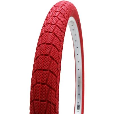 Pneu BMX Kenda 20" x 1,95" Rouge - Freestyle - Publicité Pneu BMX Kenda 20" x 1,95" Rouge - Freestyle - Publicité