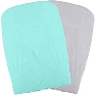Domiva Set of 2 Changing Pad Covers - 50x75cm - Blue Domiva Set of 2 Changing Pad Covers - 50x75cm - Blue