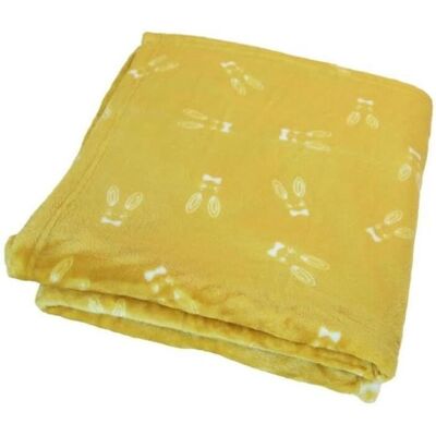 Couverture Jaune Domiva 75 x 100 cm Enfant - Publicité Couverture Jaune Domiva 75 x 100 cm Enfant - Publicité