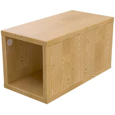 ABC MEUBLES Cube de rangement en bois compact - 25x50 cm - Miel - Type de rangement - Publicité ABC MEUBLES Cube de rangement en bois compact - 25x50 cm - Miel - Type de rangement - Publicité