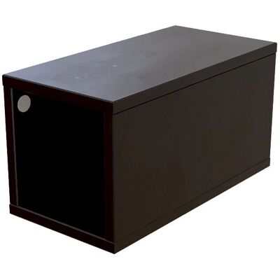 ABC MEUBLES Cube de rangement bois compact - Noir - Type de rangement - Publicité ABC MEUBLES Cube de rangement bois compact - Noir - Type de rangement - Publicité