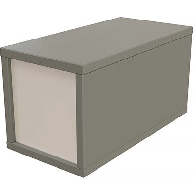 ABC MEUBLES Cube de rangement gris 25x50cm - Type de rangement - Publicité ABC MEUBLES Cube de rangement gris 25x50cm - Type de rangement - Publicité
