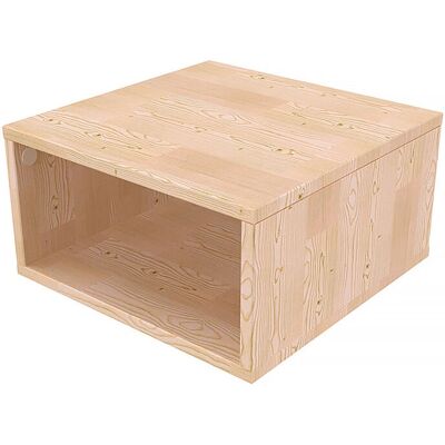 ABC MEUBLES Cube de rangement bois - 50x50 - Brut - Modular - Publicité ABC MEUBLES Cube de rangement bois - 50x50 - Brut - Modular - Publicité