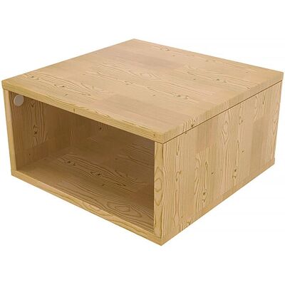 ABC MEUBLES Cube de rangement en bois - 50x50 - Miel - Publicité ABC MEUBLES Cube de rangement en bois - 50x50 - Miel - Publicité