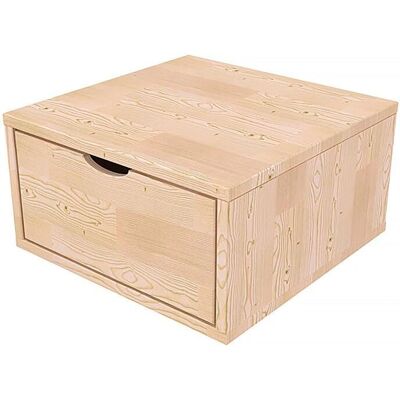 ABC MEUBLES Cubo di legno 50x50cm con cassetto - Archiviazione ABC MEUBLES Cubo di legno 50x50cm con cassetto - Archiviazione