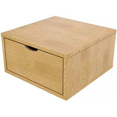 ABC MEUBLES Cube de rangement en bois compact - Miel - Publicité ABC MEUBLES Cube de rangement en bois compact - Miel - Publicité