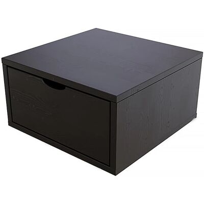 ABC MEUBLES Holz Aufbewahrungswürfel 50x50cm mit Schublade - Schwarz ABC MEUBLES Holz Aufbewahrungswürfel 50x50cm mit Schublade - Schwarz