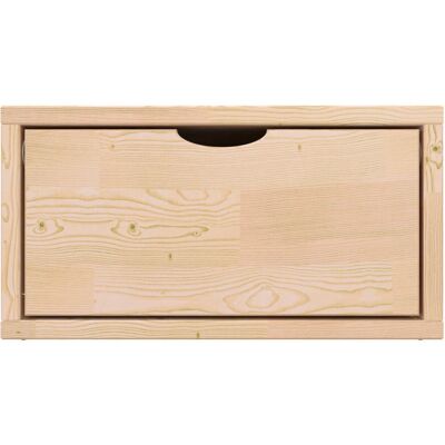 Cube de rangement en bois naturel ABC MEUBLES - 75x50 cm avec tiroir - Publicité Cube de rangement en bois naturel ABC MEUBLES - 75x50 cm avec tiroir - Publicité