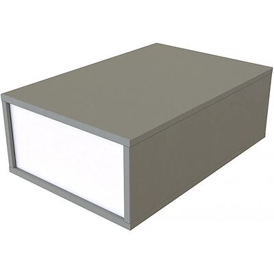 Cube de rangement en bois gris ABC MEUBLES - 75x50cm avec tiroir - Publicité Cube de rangement en bois gris ABC MEUBLES - 75x50cm avec tiroir - Publicité