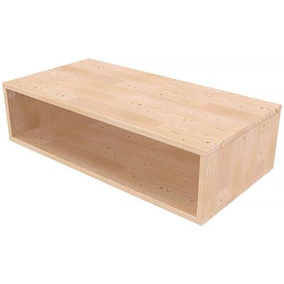 ABC MEUBLES Holz Aufbewahrungskubus 100x50cm - Natur - Aufbewahrungskubus ABC MEUBLES Holz Aufbewahrungskubus 100x50cm - Natur - Aufbewahrungskubus