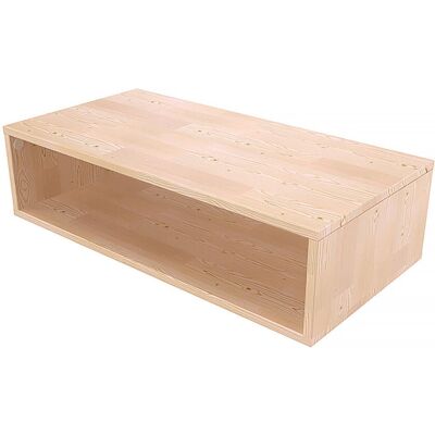 ABC MEUBLES Cube de rangement naturel 100x50cm - Publicité ABC MEUBLES Cube de rangement naturel 100x50cm - Publicité