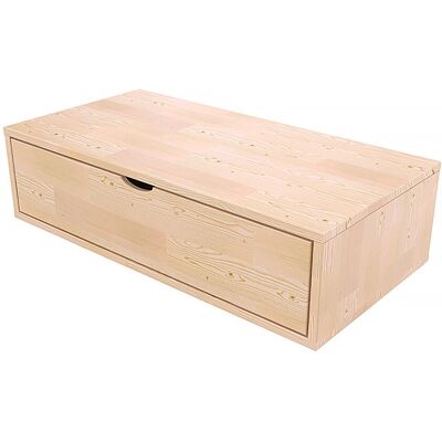 ABC MEUBLES Cube de rangement en bois - Vernis Naturel - Mobilier de rangement - Publicité ABC MEUBLES Cube de rangement en bois - Vernis Naturel - Mobilier de rangement - Publicité