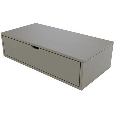 ABC MEUBLES Cube de rangement en bois - Empilable, avec tiroir - Gris - Publicité ABC MEUBLES Cube de rangement en bois - Empilable, avec tiroir - Gris - Publicité
