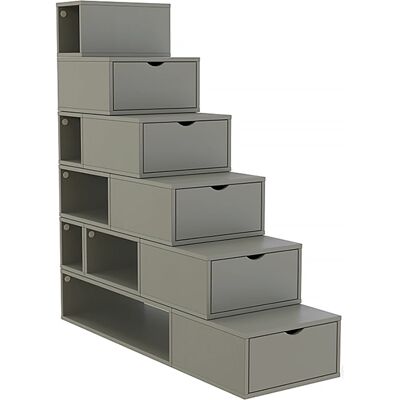 Escalier de rangement ABC MEUBLES - Gris - 150cm Multifonctionnel - Rangement & Décor - Publicité Escalier de rangement ABC MEUBLES - Gris - 150cm Multifonctionnel - Rangement & Décor - Publicité