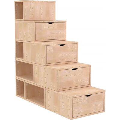 ABC MEUBLES Aufbewahrungswürfel Treppenstufe - 125cm multifunktionale Organisation ABC MEUBLES Aufbewahrungswürfel Treppenstufe - 125cm multifunktionale Organisation