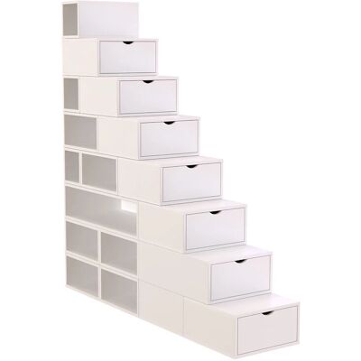 ABC MEUBLES Würfelregal Treppe - Modular & Umweltfreundlich - 200cm ABC MEUBLES Würfelregal Treppe - Modular & Umweltfreundlich - 200cm