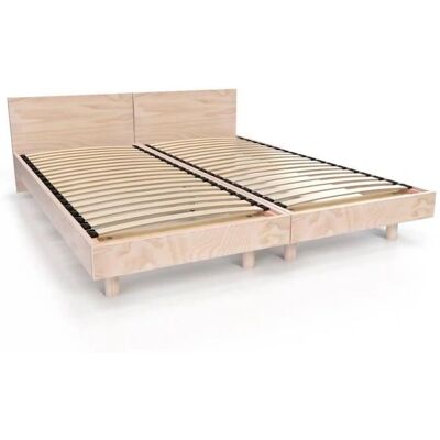Lit jumeau ABC MEUBLES en Bois Naturel - Modulaire, Écologique, France - Publicité Lit jumeau ABC MEUBLES en Bois Naturel - Modulaire, Écologique, France - Publicité