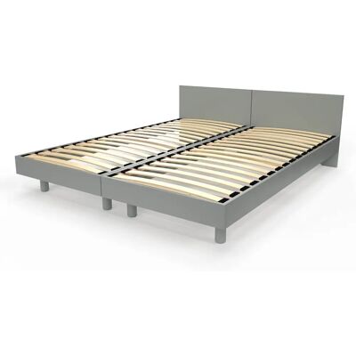 ABC MEUBLES Lit Jumeau en Bois Massif - Modular et Durable - 90x200 - Publicité ABC MEUBLES Lit Jumeau en Bois Massif - Modular et Durable - 90x200 - Publicité