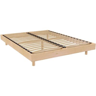 ABC MEUBLES Base letto in Legno Massiccio Francia - 140x200 - Resistente & Ecologica ABC MEUBLES Base letto in Legno Massiccio Francia - 140x200 - Resistente & Ecologica