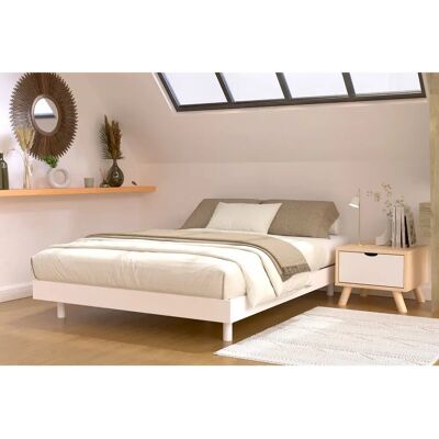 ABC MEUBLES Rete a doghe in legno massiccio - 140x200 - Bianco ABC MEUBLES Rete a doghe in legno massiccio - 140x200 - Bianco