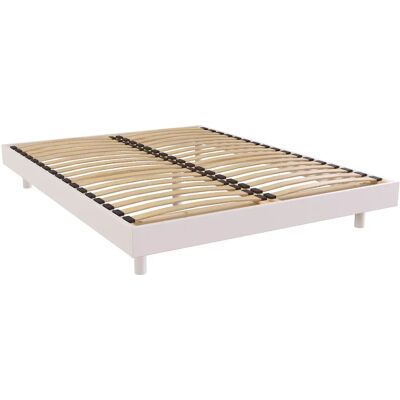 ABC MEUBLES Massiv Kiefer Bettgestell - 160x200 - Weiß ABC MEUBLES Massiv Kiefer Bettgestell - 160x200 - Weiß