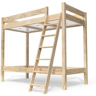 Letto a castello ABC MEUBLES 90x190 con scala inclinata - Letto a castello Letto a castello ABC MEUBLES 90x190 con scala inclinata - Letto a castello