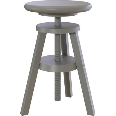 ABC MEUBLES Tabouret en Bois Réglable - Rustique, Gris - 48-66cm - Publicité ABC MEUBLES Tabouret en Bois Réglable - Rustique, Gris - 48-66cm - Publicité