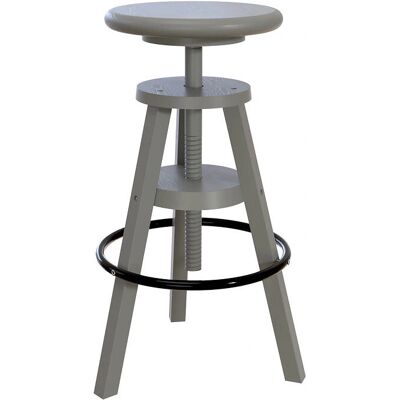ABC MEUBLES Tabouret de bar réglable en pin - Bois - Gris - Produit de bar - Publicité ABC MEUBLES Tabouret de bar réglable en pin - Bois - Gris - Produit de bar - Publicité
