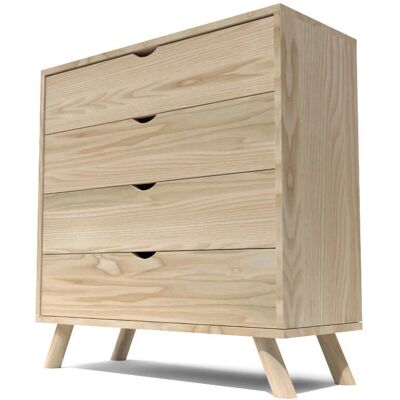 ABC MEUBLES Cassettone Viking Scandinavo - Legno Massiccio - Qualità Francese ABC MEUBLES Cassettone Viking Scandinavo - Legno Massiccio - Qualità Francese