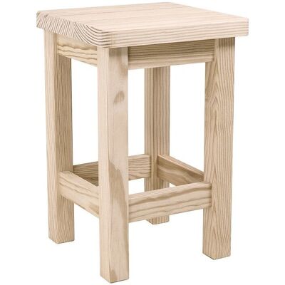 ABC MEUBLES - Tabouret bois droit - Vernis naturel - Stool - Publicité ABC MEUBLES - Tabouret bois droit - Vernis naturel - Stool - Publicité