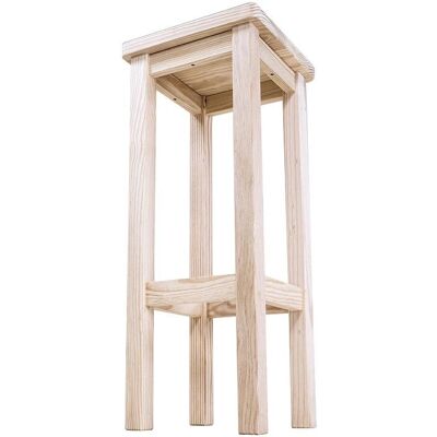 ABC MEUBLES Tabouret de bar en bois blanc - Made in France - 80cm - Support 150kg - Publicité ABC MEUBLES Tabouret de bar en bois blanc - Made in France - 80cm - Support 150kg - Publicité