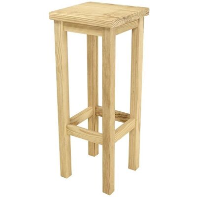 ABC MEUBLES Tabouret de bar en bois français Miel - Supporte 150kg - Finition écologique - Publicité ABC MEUBLES Tabouret de bar en bois français Miel - Supporte 150kg - Finition écologique - Publicité